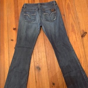 Medium wash joes jeans bootcut
